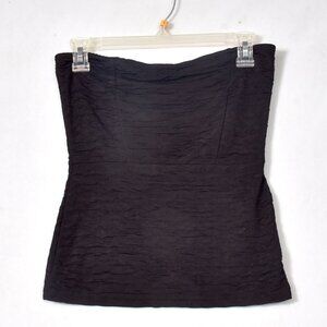 Women's Black Textured Tube Top No Size Tag See Photos XS